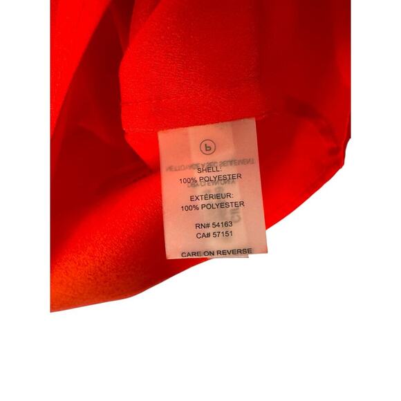 Ivanka Trump Red Cap Sleeve V-Neck Blouse Top Women’s M Split Neck Office Casual - Picture 4 of 8